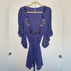 Free People embroidered tunic mini dress